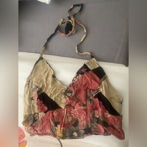 Free People Smocked Floral Top
